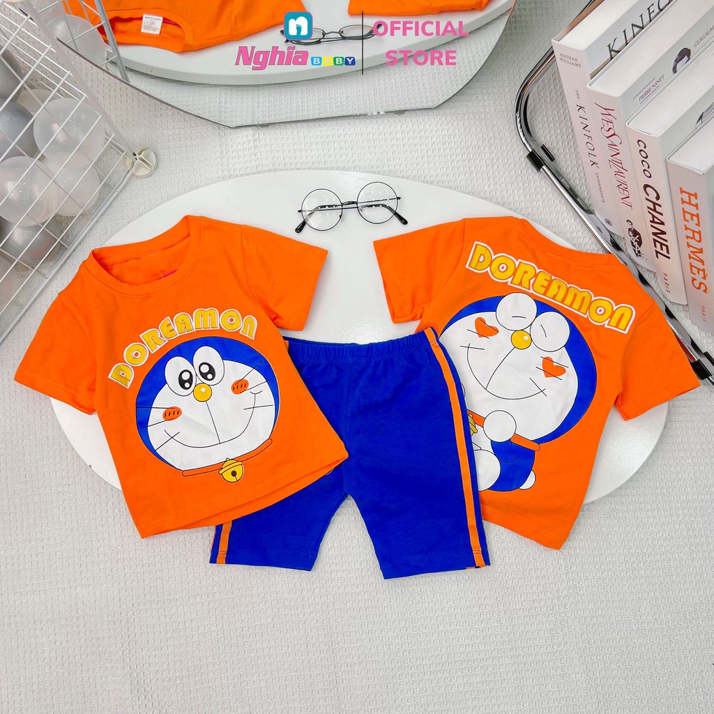 Đồ bộ bé gái quần lửng thun cotton NGHĨA BABY dành cho bé mặc nhà mùa hè