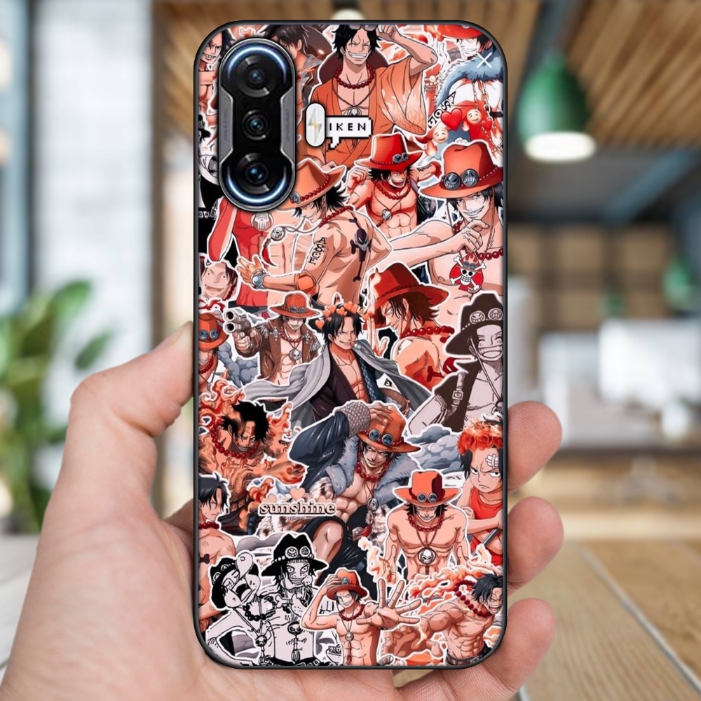Ốp lưng Xiaomi K40 Gaming viền đen in hình Ace One Piece