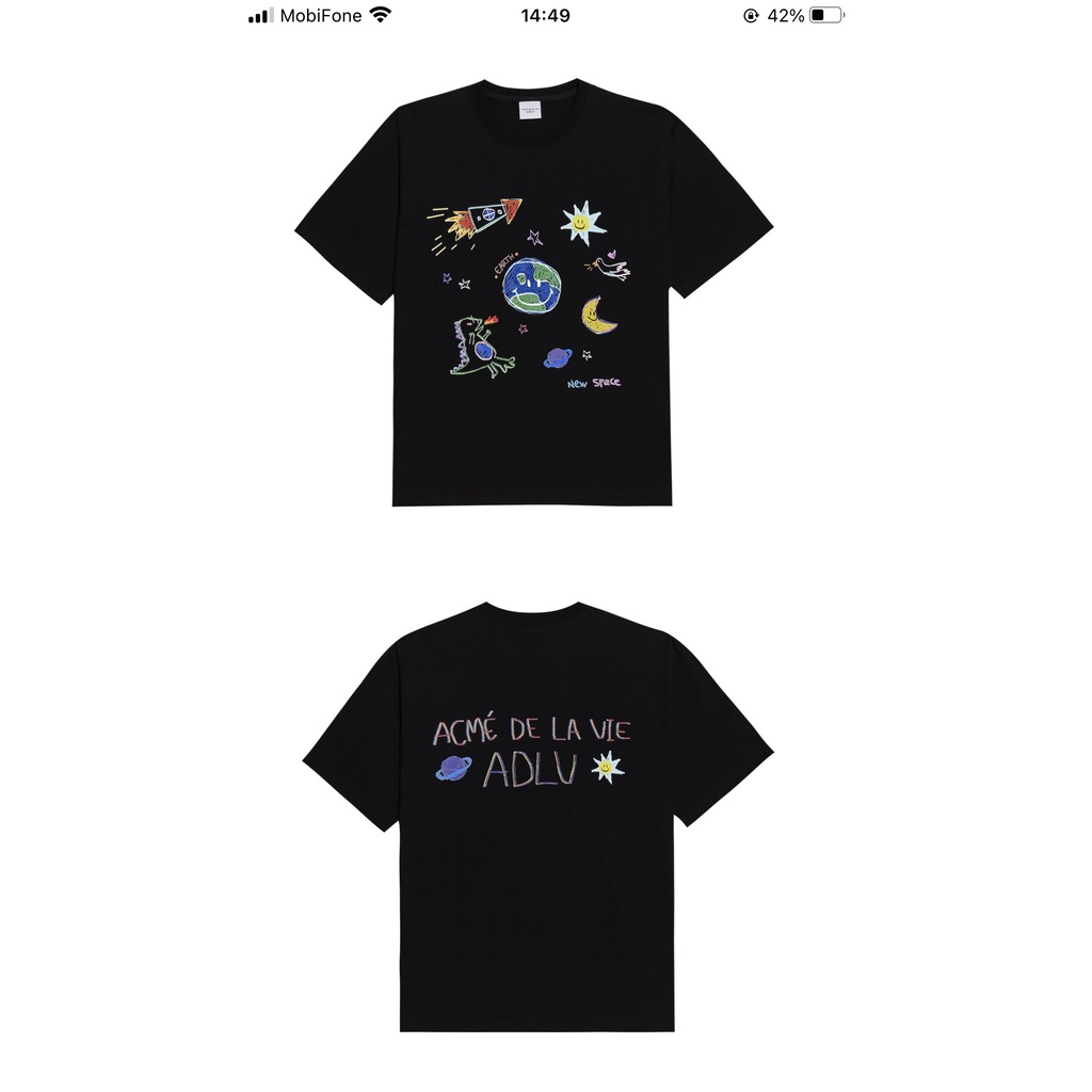 Áo Thun Unisex ADLV CRAYON HÀNG VNXK