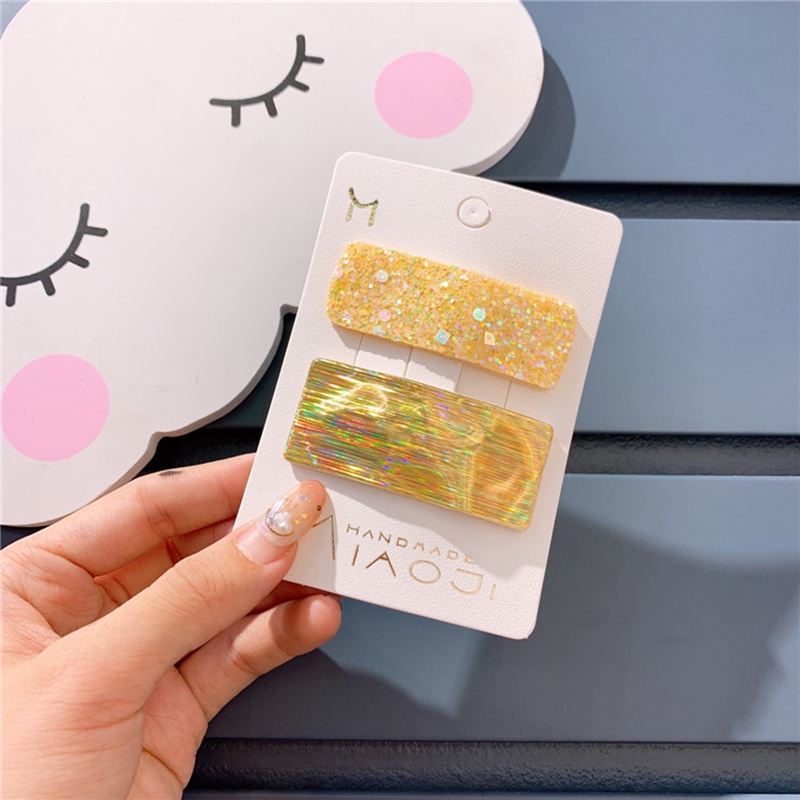 Bộ 2 chiếc kẹp tóc màu cầu vồng đáng yêu cho bé gái (Hairclips)