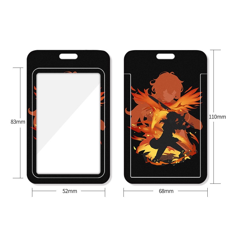 New Zhongli Hutao Genshin Impact Yuanshen Card Holder Meal Card Student Klee Xiao Keqing Hutao Bus Card Lanyard Mona Tartaglia Childe Venti Card Holder Work Card Kamisato Ayaka Kazuha Favorite Diluc Ganyu