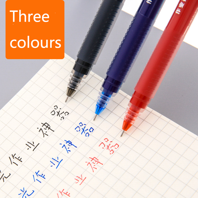 Bút Bi Mực Đen Đỏ Xanh Cỡ Lớn Ngòi 0.5mm