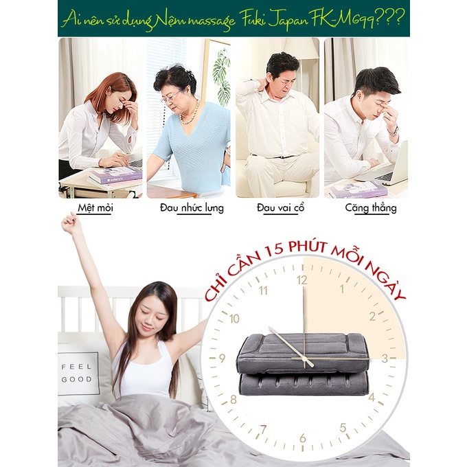 Nệm massage toàn thân OKACHI JP-M699