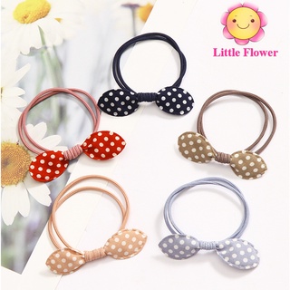 Chun buộc tóc hình nơ chấm bi dễ thương