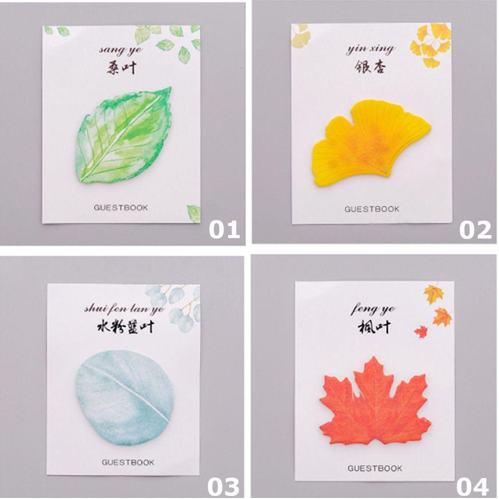 Giấy Dán Ghi Chú Đánh Dấu Trang Sách Họa Tiết Hoạt Hình Sáng Tạo PEWANY Ginkgo biloba Note