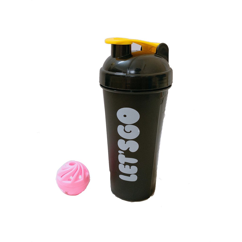 Bình nước tập Gym, Bình lắc Shaker thể thao 700ml , tặng kèm bóng lắc