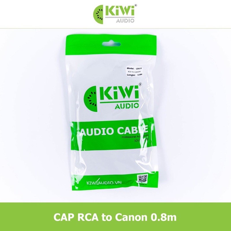 Dây canon âm ra hoa sen bằng đồng 0.8m Kiwi [ Chính Hãng ] - Dây canon cái ra av kiwi