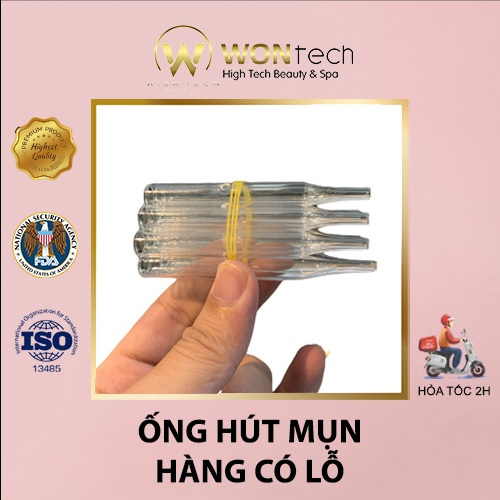 [WONTECH] 100 Ống Hút Mụn &quot;THỦY TINH&quot; Có Lỗ.