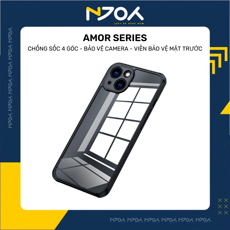 Ốp Lưng Chống Sốc Viền Vuông Amor Series Bảo Vệ Camera Lưng Trong Chống Ố Cho Ip 13 Pro Max 12 Pro Max 11 Pro Njoyshop