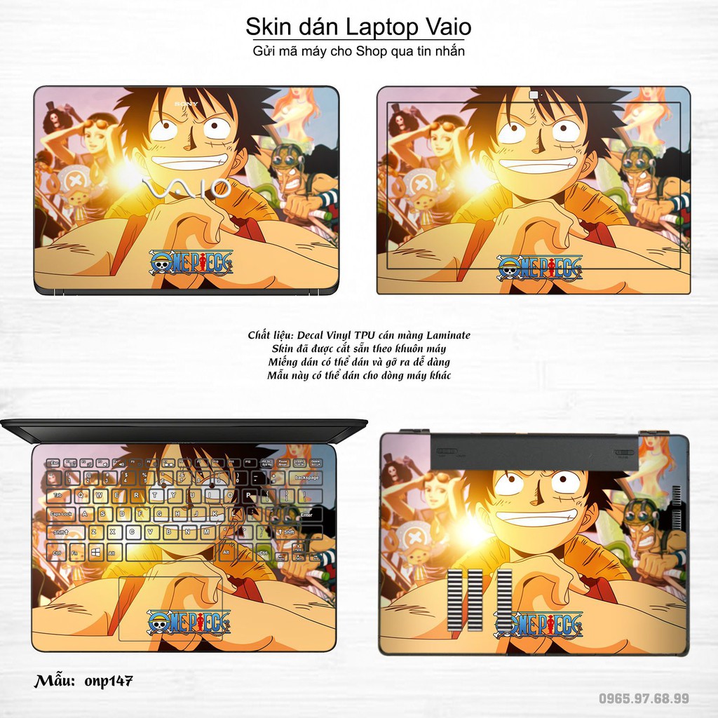 Skin dán Laptop Sony Vaio in hình One Piece _nhiều mẫu 18 (inbox mã máy cho Shop)