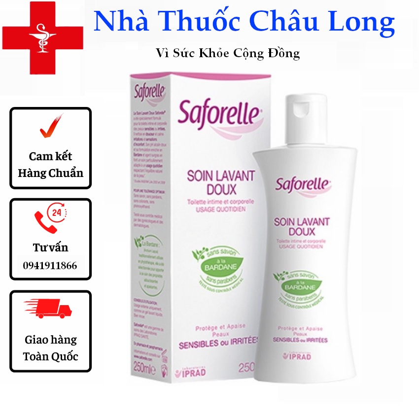 [Nội Địa Pháp] Dung dịch vệ sinh Saforelle 250ml - Dung dịch vệ sinh dành cho phụ nữ của Pháp