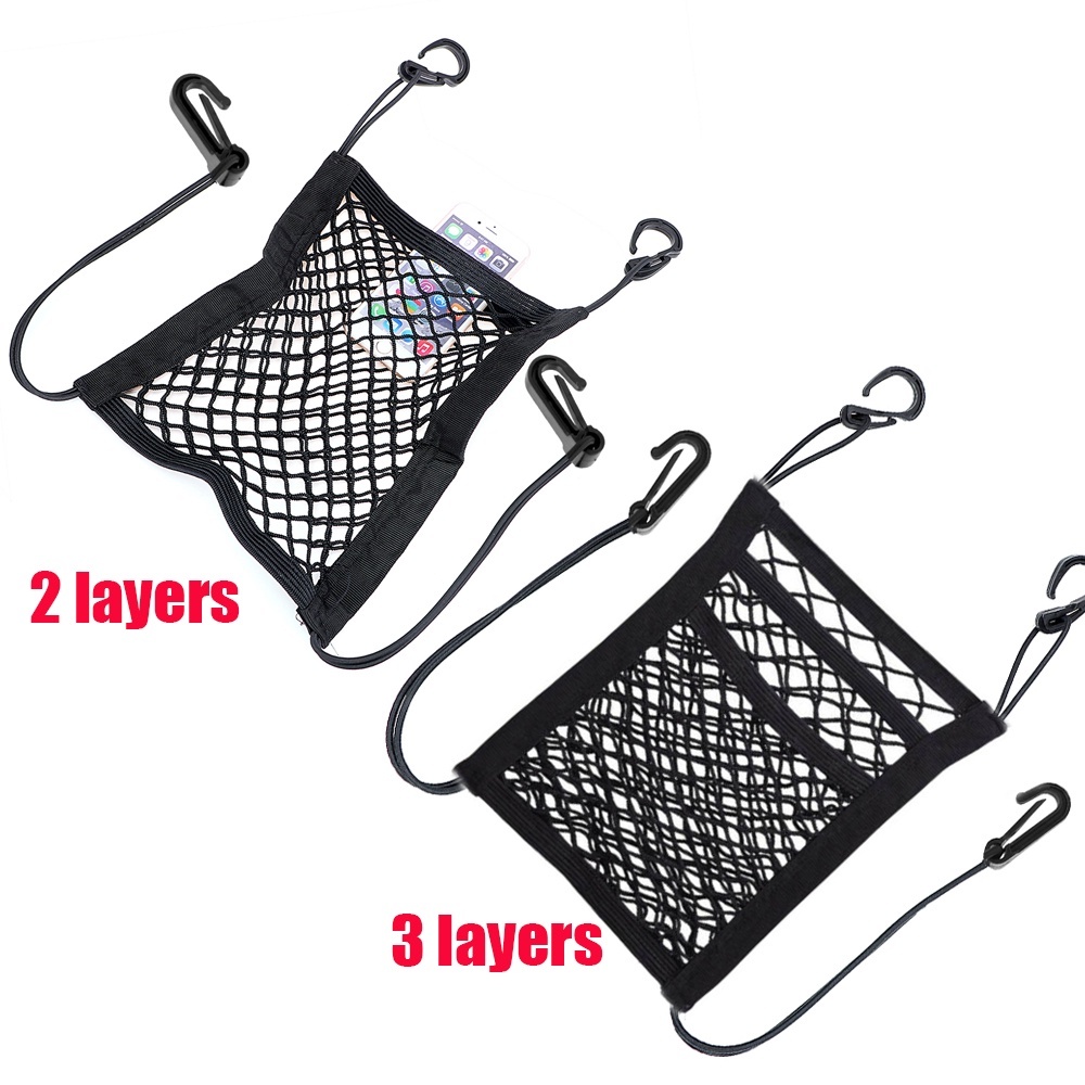 Túi Lưới Đựng Vật Dụng 3 Tầng Co Giãn Sắp Xếp Gọn Gàng Cho Xe Hơi