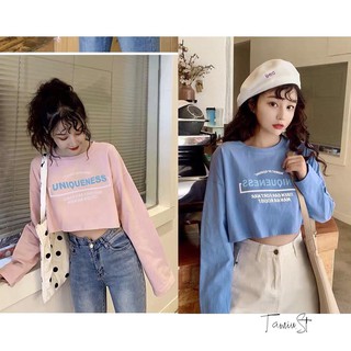Áo croptop nữ tay dài Uni