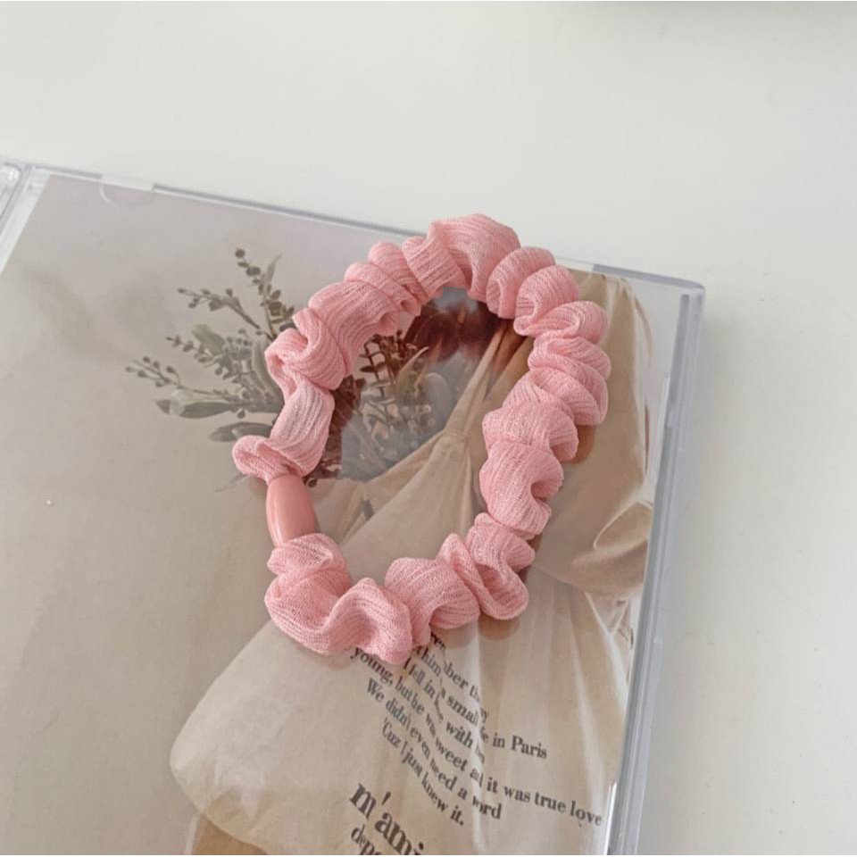 Dây buộc tóc màu trơn dễ thương dành cho nữ