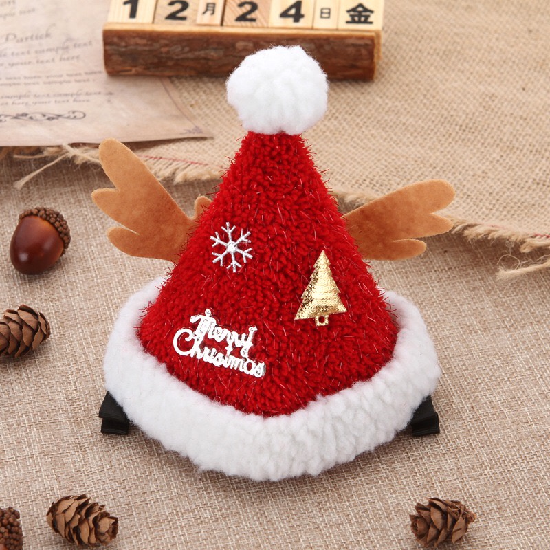 Băng đô cài kẹp tóc Giáng Sinh nhiều mẫu lựa chọn sừng nai tuần lộc Mickey mũ Noel