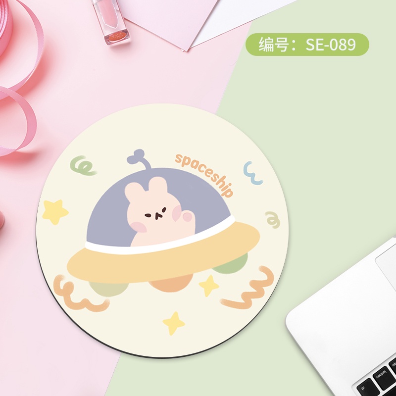 Miếng lót chuột hình tròn họa tiết hoạt hình dễ thương kích thước 22*22cm