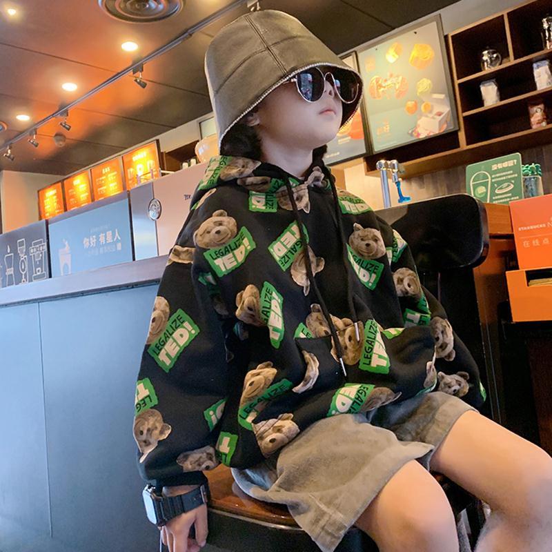 Áo Hoodie Thời Trang Thu Đông Phong Cách Hàn Quốc Cho Bé Trai
