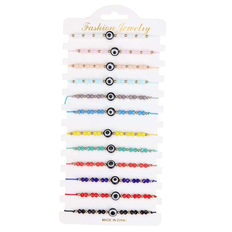 Set 12 Vòng Tay Hạt Đá Mắt Quỷ May Mắn