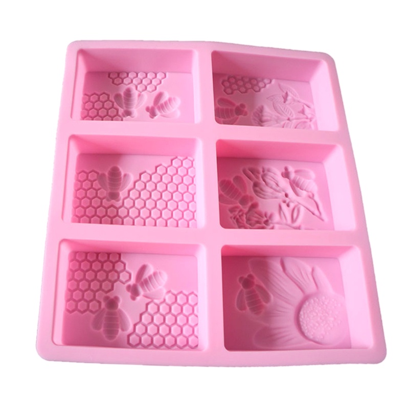 Khuôn Silicone Hình Chữ Nhật 3D Dùng Làm Bánh / Xà Phòng / Đất Sét