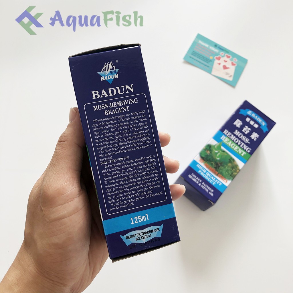 Th.uốc Diệt Rêu Badun 125ml Cho Bể Cá Cảnh, Hồ Cá Cảnh