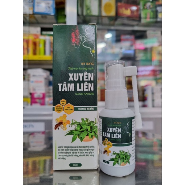Xịt họng Xuyên Tâm Liên Thảo Mộc Keo Ong Xanh 30ml