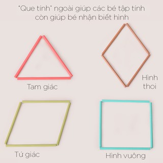 Hộp số và que tính bằng gỗ