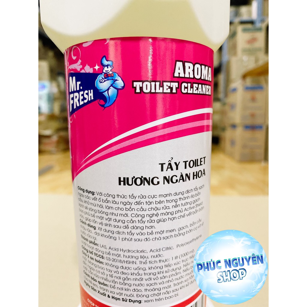 [SẠCH BÓNG] Tẩy toilet Mr.Fresh 1L hương ngàn hoa