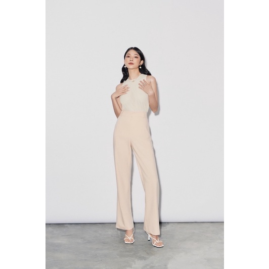 WHITELAZZ | Áo cổ tròn dáng basic lưới đan thủ công - Sandy Top