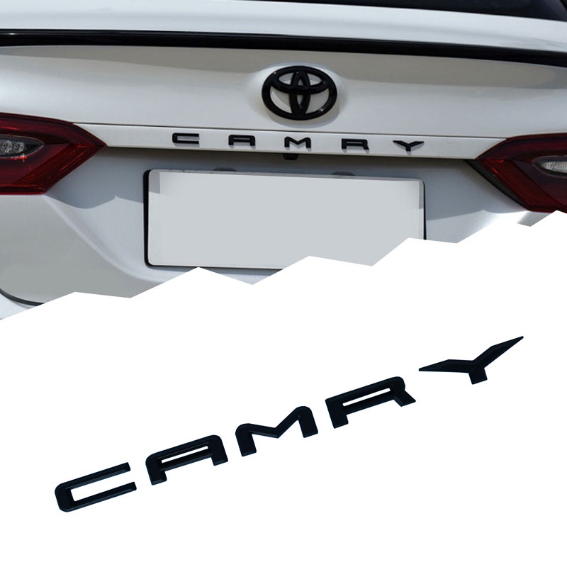 Miếng Dán Hình Chữ Cái 3D Bằng ABS Trang Trí Đuôi Xe Hơi Toyota Camry Logo Corolla Rav4 Yaris Hilux Prius