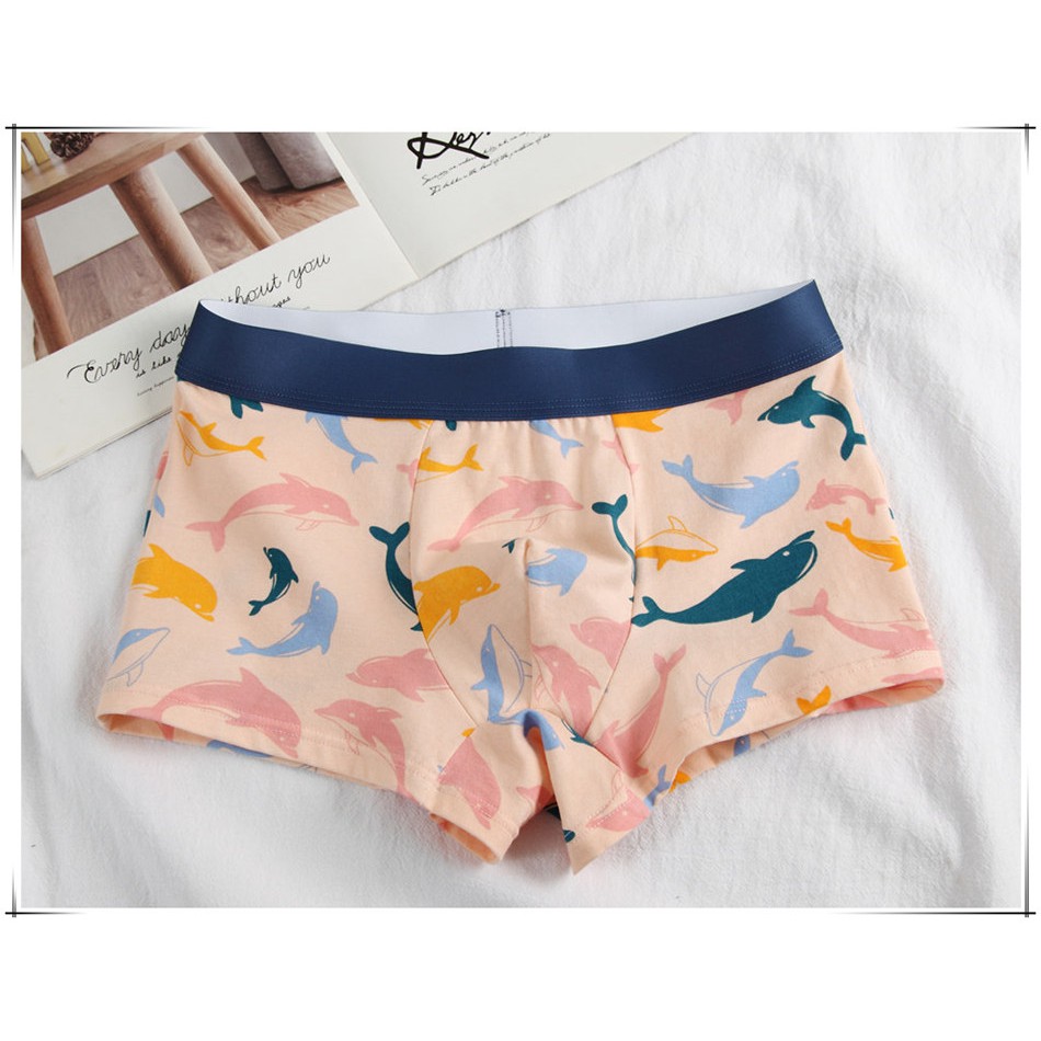 4 Quần lót boxer vải cotton thiết kế cá tính cho nam