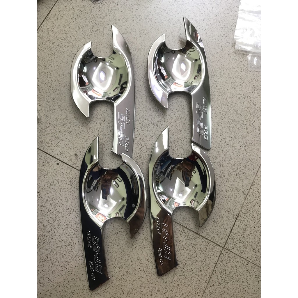 Bộ 4 ốp hõm cửa mạ crom Xe Mazda BT50 ( BT-50) đời 2014 đến 2021