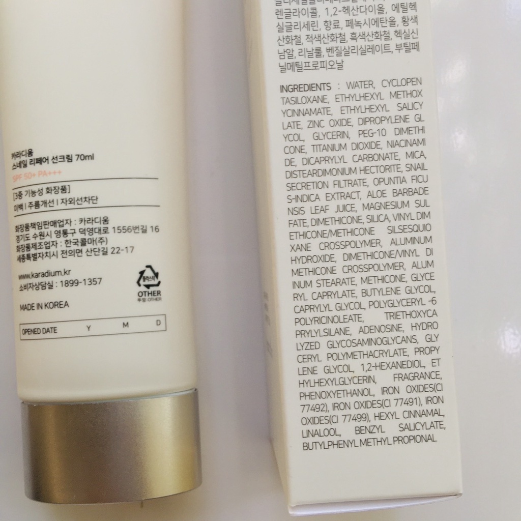 Kem chống nắng Karadium Snail Repair Sun Cream SPF 50 PA+++70 | BigBuy360 - bigbuy360.vn