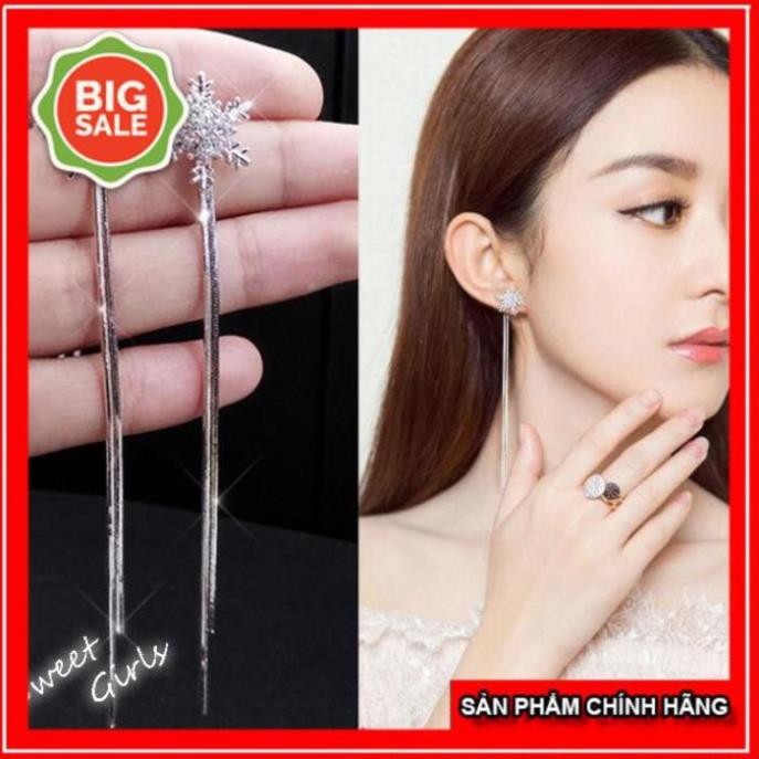 ( XẢ HÀNG - GIÁ SỐC ) (XẢ HÀNG) Khuyên Bạc Bông Tai tua rua phong cách Hàn Quốc cá tính (IB chọn mẫu)