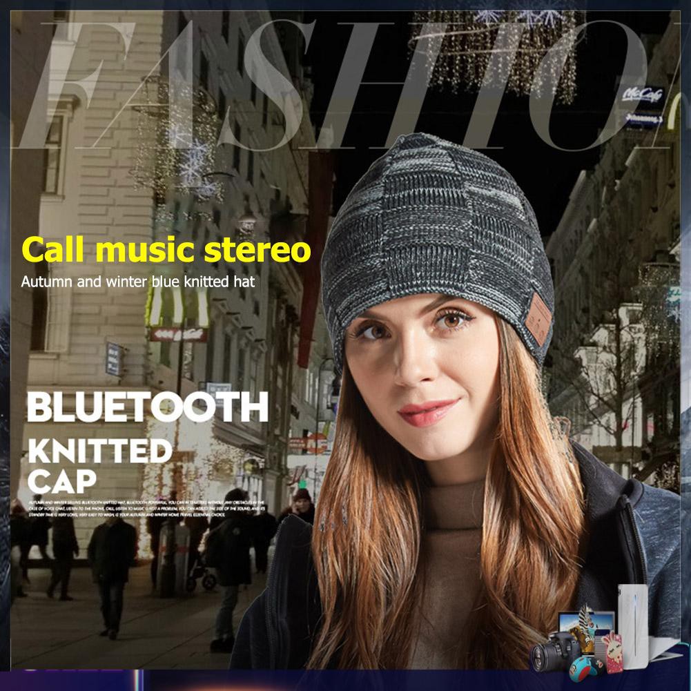 Mũ beanie Trùm Đầu Tích Hợp Phát Nhạc Bluetooth