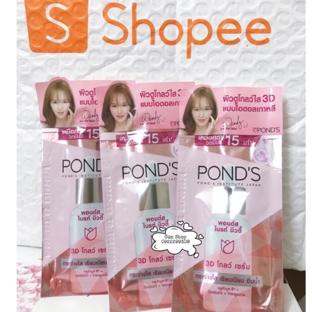[ Mẫu Thử 7,5g ] Serum Pond’s dưỡng sáng mờ thâm 3D Glow Thái Lan ( Gói 7,5ml )