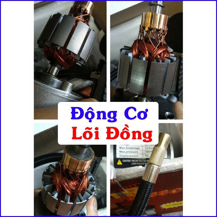 Bơm Hơi Điện Ôtô Xe Máy Mini 12V 💢 CÓ ĐỒNG HỒ HIỂN THỊ ÁP SUẤT LỐP XE💢  Bơm Siêu Khỏe- Mẫu Mã Bền Đẹp [Mã FREESHIP.XTR