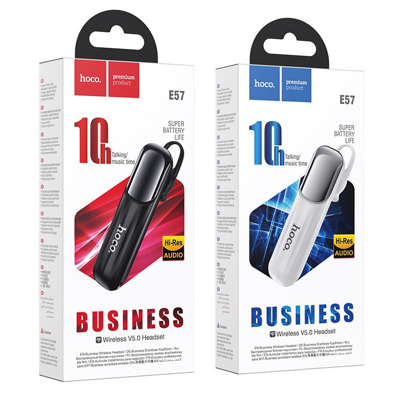 Tai Nghe Bluetooth Hoco E57 Pin 170mAh V5.0 Đàm Thoại Trong 10 Giờ Thiết Kế Nhỏ Gọn, Chắc Chắn