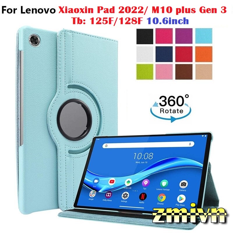 Bao da xoay thông minh Cho Lenovo Xiaoxin Pad 2022 Lenovo Tab M10 Plus Gen 3 10.6" Model TB- 125F TB- 128F