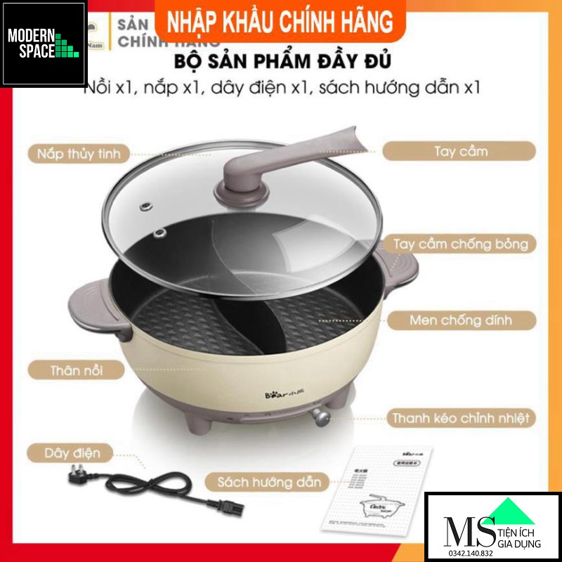 [BEAR] Nồi Lẩu 2 ngăn cao cấp Bear DHG-B60R6 (6L) (CHÍNH HÃNG) BEAR-13