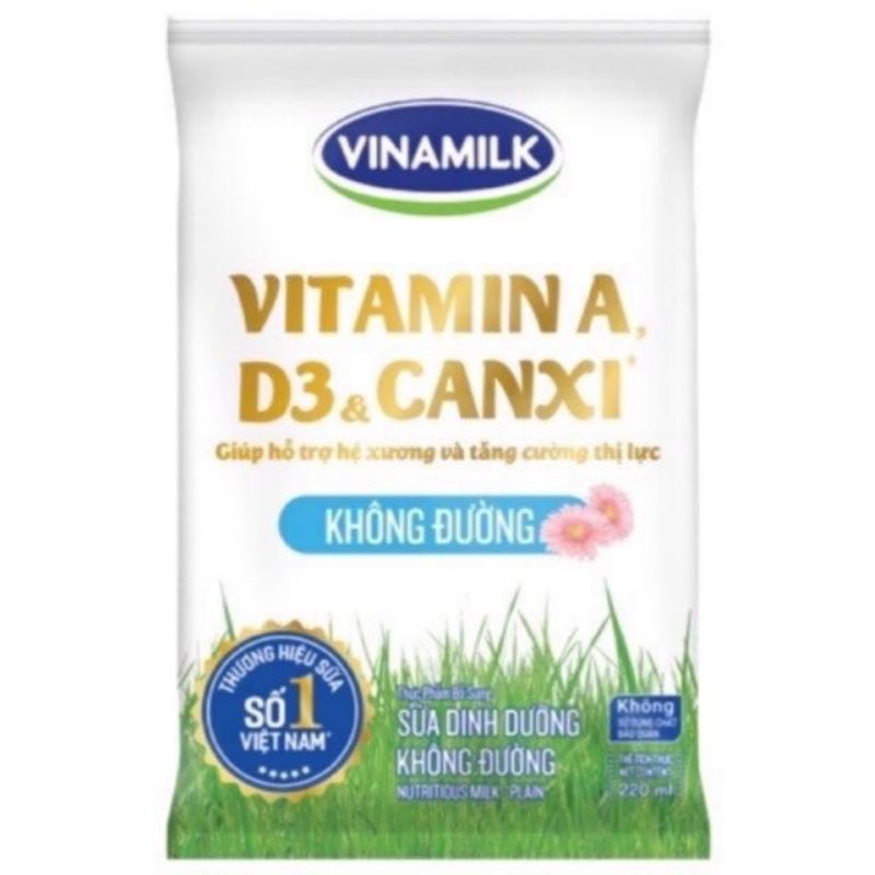 sữa bịch Vinamilk có đường không đường giá bán lẻ