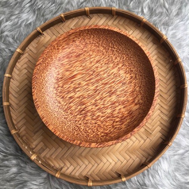 Dĩa gỗ dừa- Dĩa tròn gỗ dừa- Coconut Wood Plate | Tre Việt