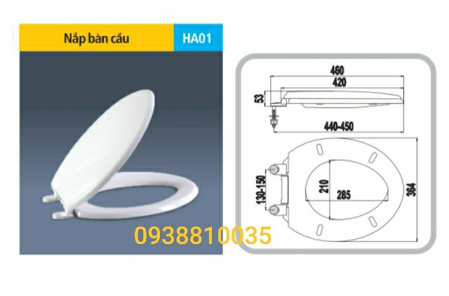 NẮP BỒN CẦU HA01- HA02 - HA03 - NẮP BÀN CẦU THÔNG DỤNG