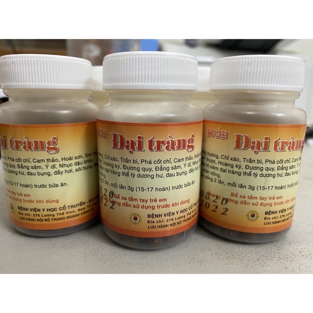 Hoàn đại tràng - Sản phẩm của viện YHCT BCA chuyên dùng cho đại tràng cấp mãn tính, co thắt, đau bụng, Trào ngược