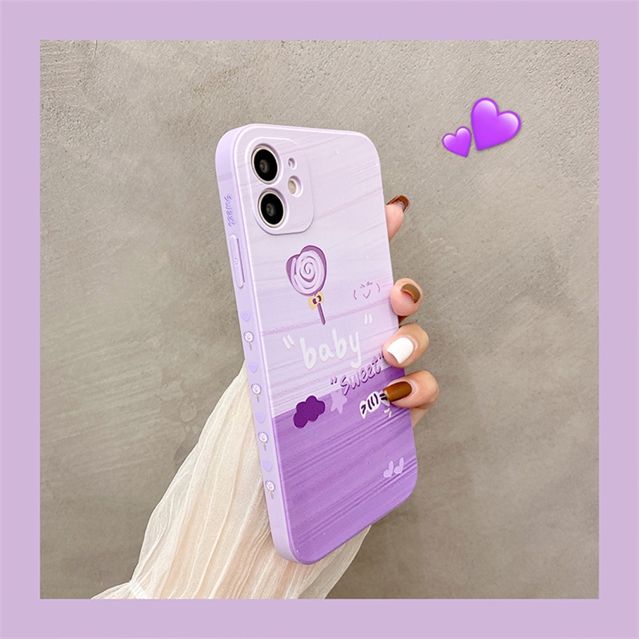 Ốp điện thoại mềm họa tiết màu nước trang trí bên hông cho For iPhone 13 12 11 Pro Max SE 2020 X XR XS Max 7 8 6s Plus