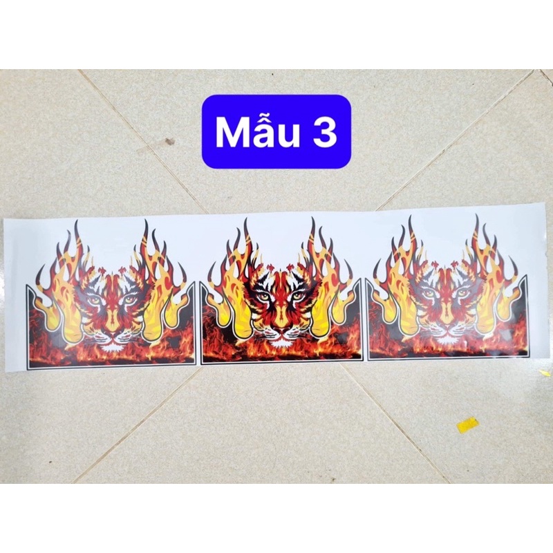 Tem Decal Dán Trang Trí Dè Dán Mõm Các Loại Xe Mẫu 3D Cực Chất