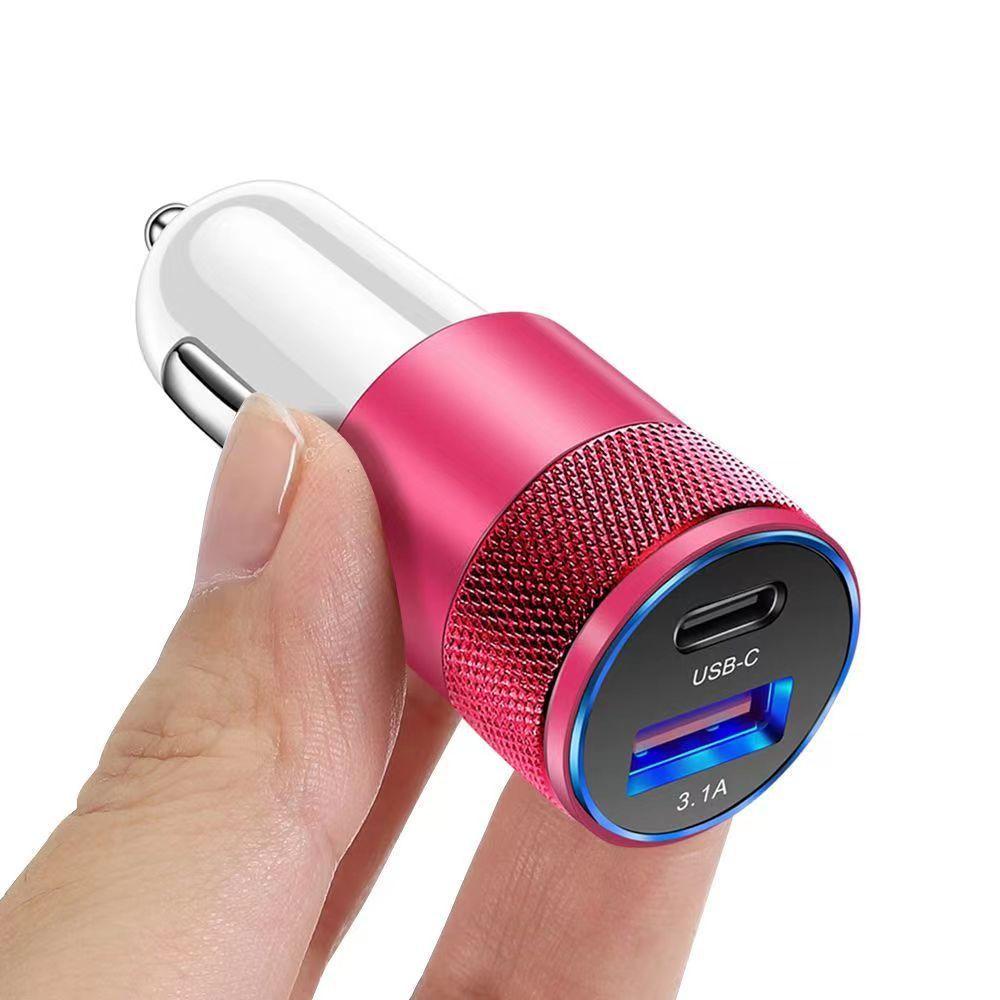 Bộ 2 Ổ Cắm Sạc Nhanh PD QC3.0 Cho Xe Hơi