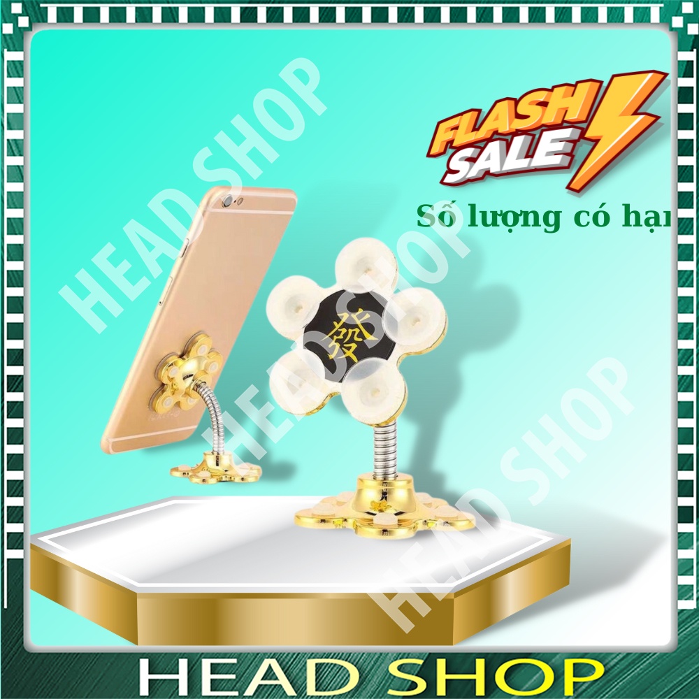 Giá đỡ điện thoại hình cánh hoa hút chân không siêu dính xoay 180 độ mã GĐH HEADSHOP