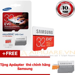 Thẻ nhớ MicroSDHC Samsung EVO Plus 32GB kèm Adapter