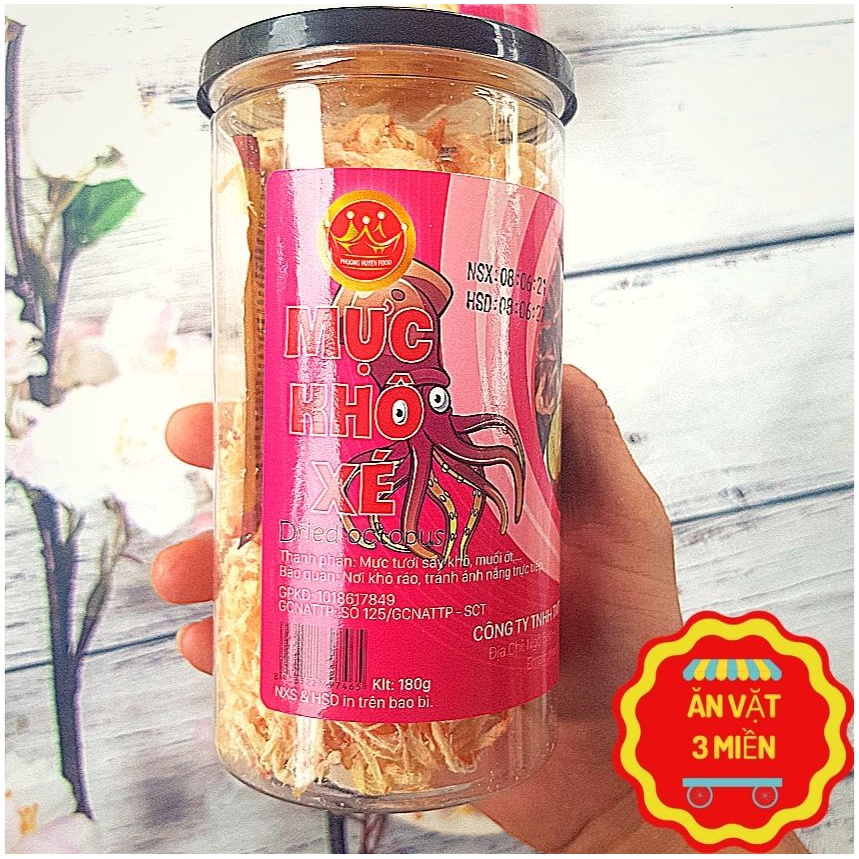 Khô Mực Hấp Nước Dừa Xé Sợi Phương Huyền Food lọ 180g Loại A | BigBuy360 - bigbuy360.vn
