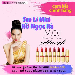 BST Son MINI Thỏi Lì Golden Gift Hồ Ngọc Hà phiên bản 2021, son lỳ vàng ánh kim thời thượng M.o.i Cosmetic